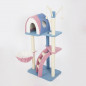 55" Cat Activity Tree Cat Scratching Post Tower Condo Furniture Kitty Play House