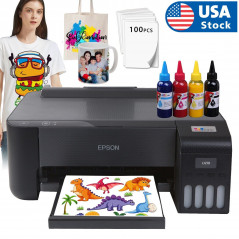 EPSON L1210 A4 Sublimation Printer+ink+Paper T-shrit Printing For Bag Pillow