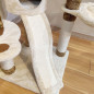 57" Cat Tree Scratching Condo Kitten Activity Tower Playhouse W/ Cave & Ladders