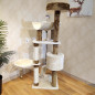 57" Cat Tree Scratching Condo Kitten Activity Tower Playhouse W/ Cave & Ladders