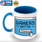 11 oz Funny Coffee Mug Wordle Gift Idea 'Gamers dont die respawn' for Game lover