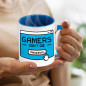 11 oz Funny Coffee Mug Wordle Gift Idea 'Gamers dont die respawn' for Game lover