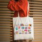 Library Bag A Stack Of Books Canvas Tote Bags, Gifts For Reader, Teacher BAG