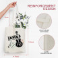 personaliz Canvas Music Tote Bag  Guitar Bag for Guitar Books GuitarTeacher Gift