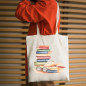 Library Bag A Stack Of Books Canvas Tote Bags, Gifts For Reader, Teacher BAG