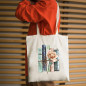 Library Bag A Stack Of Books Canvas Tote Bags, Gifts For Reader, Teacher BAG