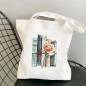 Library Bag A Stack Of Books Canvas Tote Bags, Gifts For Reader, Teacher BAG