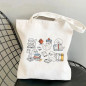 Library Bag A Stack Of Books Canvas Tote Bags, Gifts For Reader, Teacher BAG