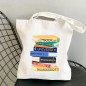 Library Bag A Stack Of Books Canvas Tote Bags, Gifts For Reader, Teacher BAG