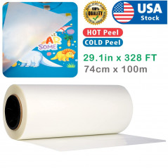 Stock 29.1" x 328ft DTF Transfer Film Premium Roll Single Sided HOT Peel