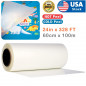 Stock 23.6" x 328ft DTF Transfer Film Premium Roll Single Sided HOT Peel