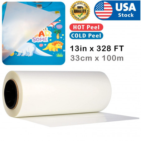 Stock 13" x 328ft DTF Transfer Film Premium Roll Single Sided HOT Peel