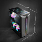 BLACK  USB3.0 Mid-Tower PC Gaming Computer Case - Tempered Glass ATX Mid Tower