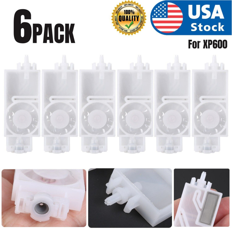 Ink Damper 6Pcs in Line Interface UV Printer Ink Damper for Epson XP600 Printer