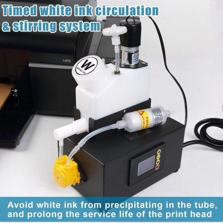 Timed white ink circulation stirring system  FOR L1800/805 DTF Printer