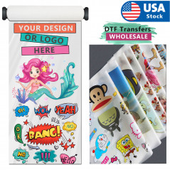 DTF Bulk Gang Wholesale Full Color Custom DTF Transfer Heat Press Ready Film