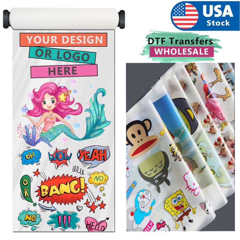 AOK DTF Full Color Custom DTF Transfer Heat Press Ready Film