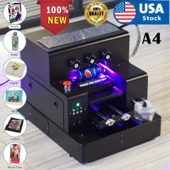A4 Full Automatic UV Printer Multifunction for Wood Bottle Acrylic Metal Print