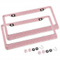 2PCS Bling License Plate Frame Glitter Crystal Sparkling Rhinestone