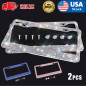 2PCS Bling License Plate Frame Glitter Crystal Sparkling Rhinestone