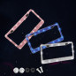 2PCS Bling License Plate Frame Glitter Crystal Sparkling Rhinestone