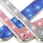 2PCS Bling License Plate Frame Glitter Crystal Sparkling Rhinestone