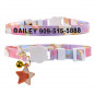 Qute Cat Collar Custom Personalised Safety Kitten with Name ID Tag Adjustable