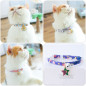 Qute Cat Collar Custom Personalised Safety Kitten with Name ID Tag Adjustable