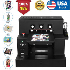 Full Automatic UV Printer A3 Multifunction for Wood Bottle Acrylic Metal Print