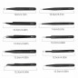 10 Pcs Precision ESD Anti-Static Repair Stainless Steel Tweezers Set Kit Tools