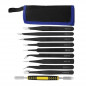 10 Pcs Precision ESD Anti-Static Repair Stainless Steel Tweezers Set Kit Tools