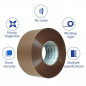 36 Rolls Brown/Tan Packaging Tape 2"x100 Yards(328'Feet) Low Noise packing Tape