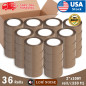 36 Rolls Brown/Tan Packaging Tape 2"x100 Yards(328'Feet) Low Noise packing Tape