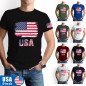 Flag Men 100%Cotton T Shirt Patriotic American Tee XS-5XL 8colors