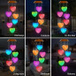 LED Love Heart Wind Chime Lights Solar Powered Color-Changing Outdoor Decor