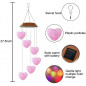 LED Love Heart Wind Chime Lights Solar Powered Color-Changing Outdoor Decor