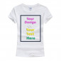 WOMEN'S PERSONALIZED CUSTOM PRINT YOUR OWN TEXT ON A T-SHIRT CUSTOMIZED TEE