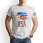 Eagle Flag Men 100%Cotton T Shirt Patriotic American Tee XS-5XL 8colors