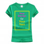 WOMEN'S PERSONALIZED CUSTOM PRINT YOUR OWN TEXT ON A T-SHIRT CUSTOMIZED TEE