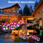 4 PACK Solar Lily Flower Lights Outdoor Garden Stake LED Landscape Decor Lamp US