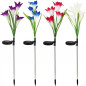 4 PACK Solar Lily Flower Lights Outdoor Garden Stake LED Landscape Decor Lamp US