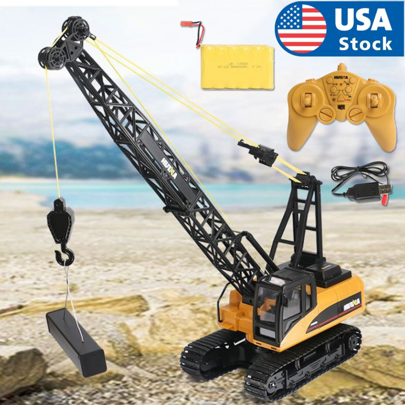 HUINA RC Tower Crane Truck Construction Toy Remote Control Engineering Lift Toy