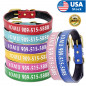 Custom Personalized Dog Collar Soft Leather ID Collar Names PET Cat collar XS-L