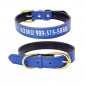 Custom Personalized Dog Collar Soft Leather ID Collar Names PET Cat collar XS-L