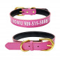 Custom Personalized Dog Collar Soft Leather ID Collar Names PET Cat collar XS-L