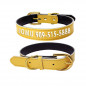 Custom Personalized Dog Collar Soft Leather ID Collar Names PET Cat collar XS-L