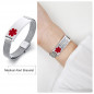 Stainless Steel Medical Alert ID Bracelet FREE ENGRAVING Men Women Fit 7-8.5"