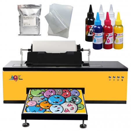 AOK A3+ L1800 DTF Printer Direct to Film Printer w/ Roller Feeder for t-shirt