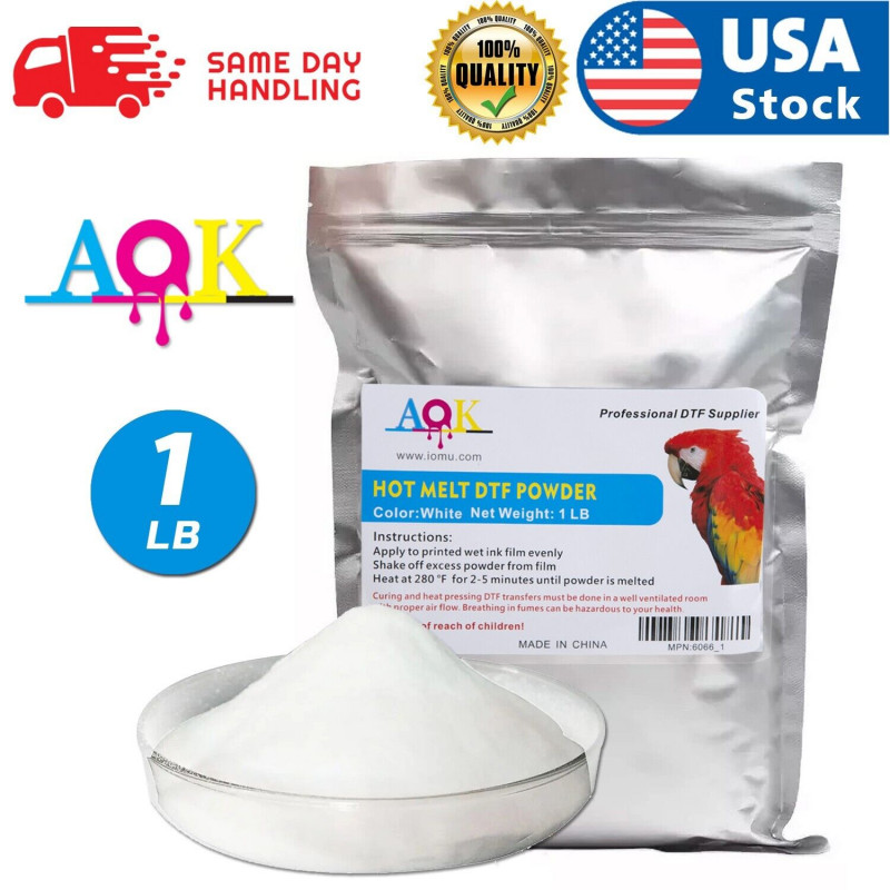 AOK DTF Powder Hot Melt Adhesive Mini Particles 1LB Transfer  Adhesive Powder