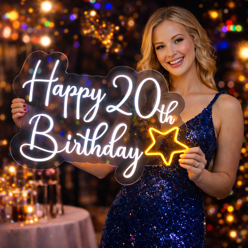 Custom Neon Sign birthday| Neon sign bedroom| LED Neon Sign| Wedding sign| Party Sign | Custom Gift| Personalize Gift